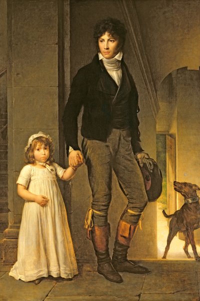 Jean-Baptiste Isabey and his Daughter, Alexandrine by Baron François Pascal Simon Gérard
